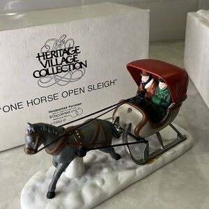 Department 56 Snow Village One Horse Open Sleigh Vintage 5982-0 in Box